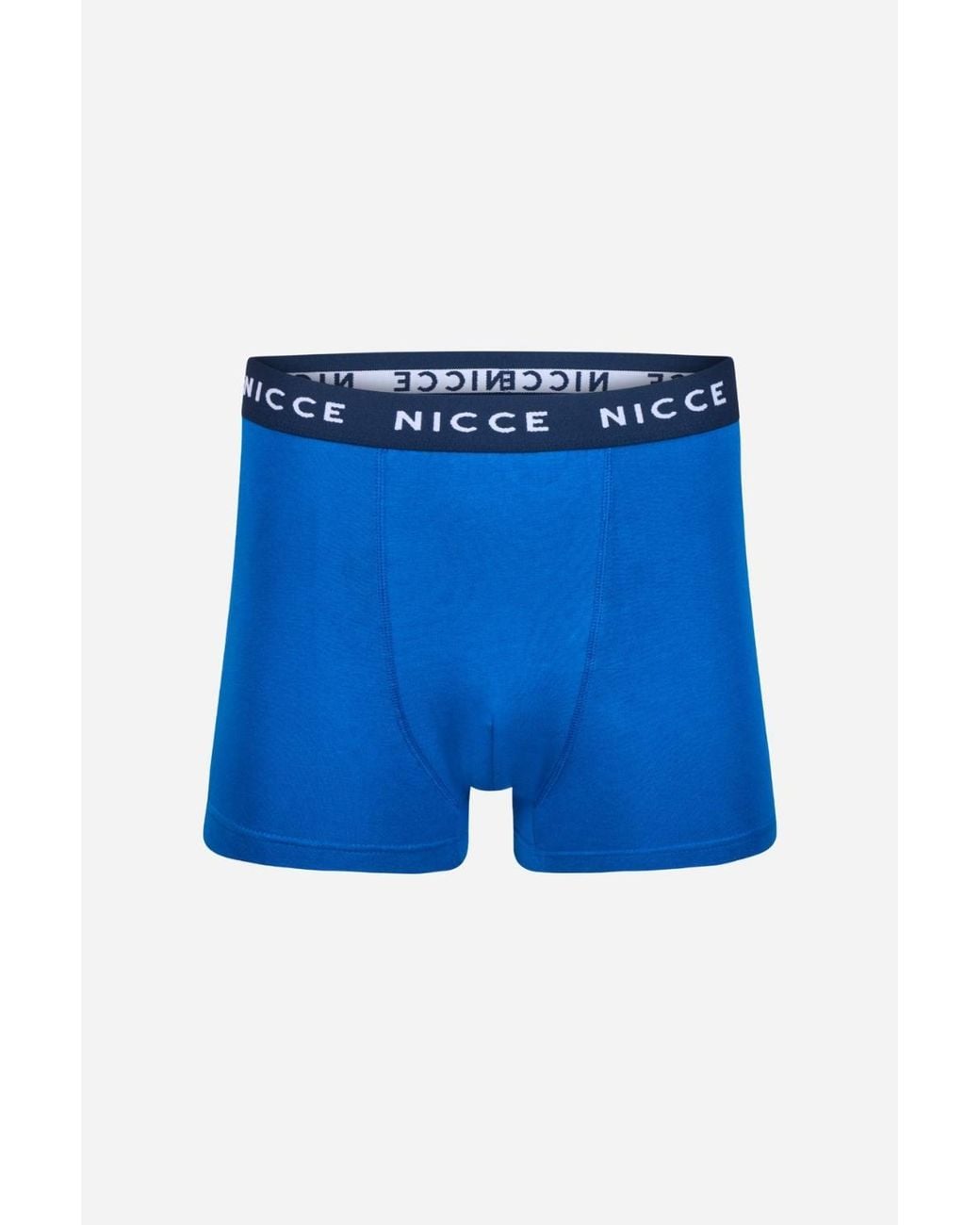 Nicce London Blue 5-Pack Cotton Rich Boxer Briefs With Logo Waistband for men