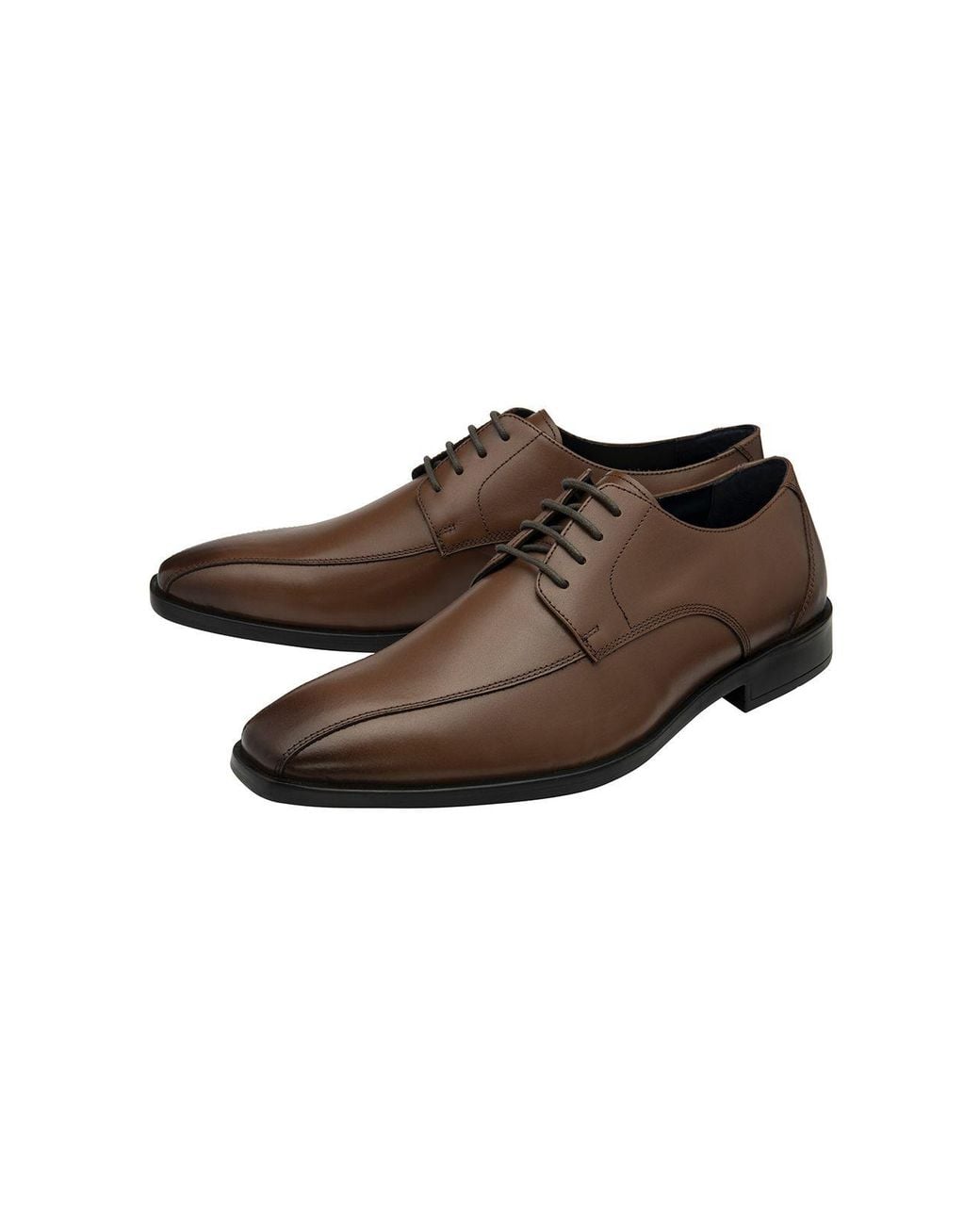 Lotus Brown 'Howard' Leather Derby Shoes for men
