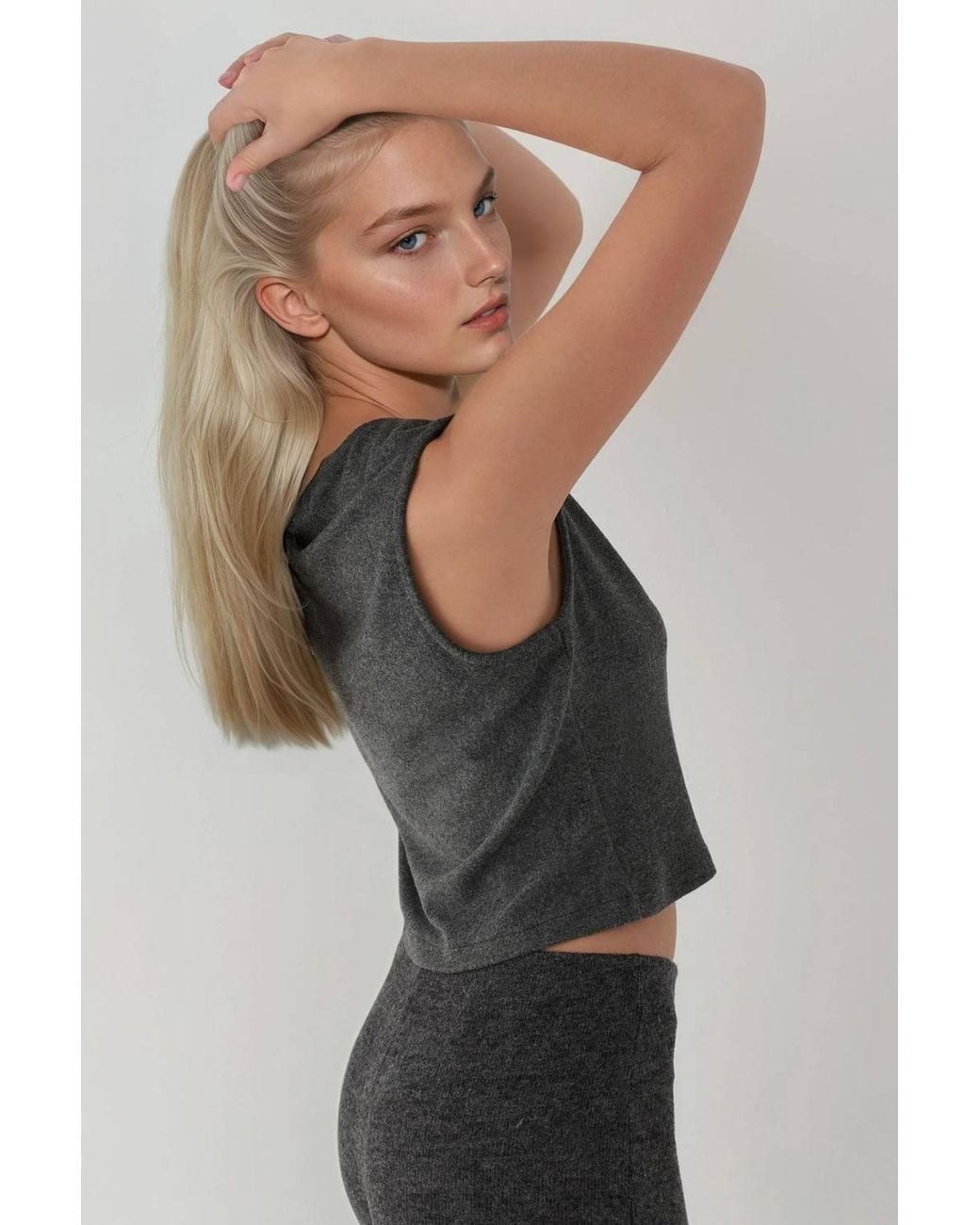 Hiccup Multicolor Textured Crew Neck Sleeveless Waistcoat With Button Detail