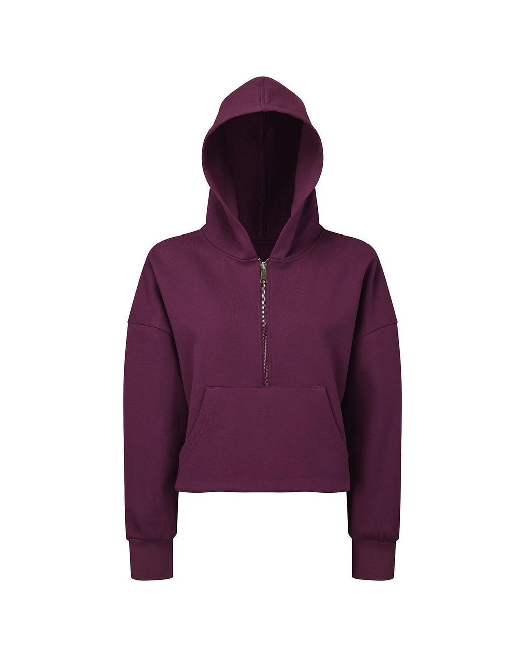 Tridri Purple Half Zip Hoodie