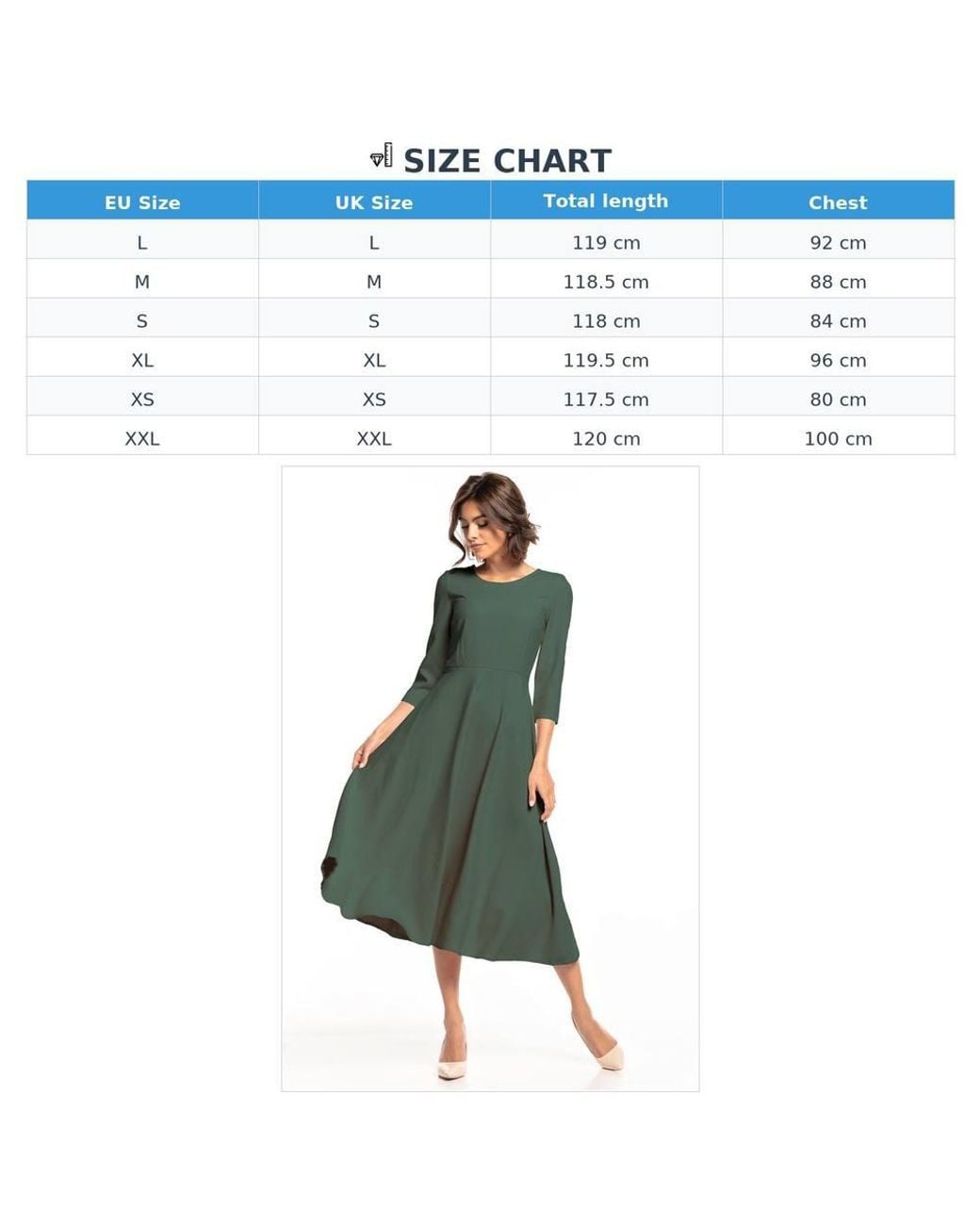 Love Lace Green Stretch Maxi Dress With Zip & 3/4 Sleeves
