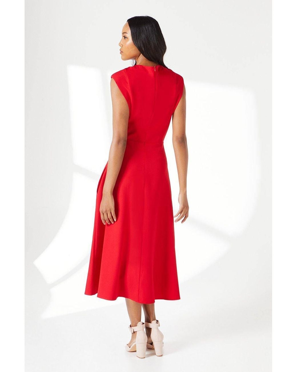 PRINCIPLES Structured Fit & Flare Midi Dress