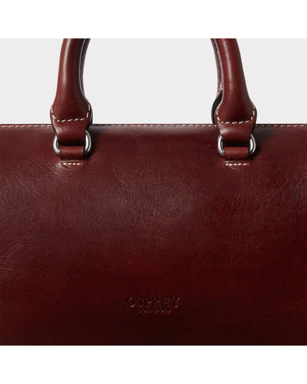 Osprey Red The Madison Mini Saddle Leather Barrel Bag