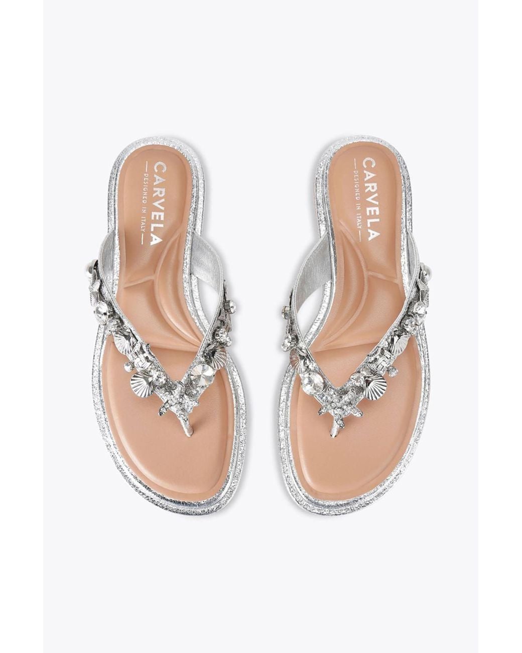 Carvela Kurt Geiger White 'Marina Flat Sandal' Sandals