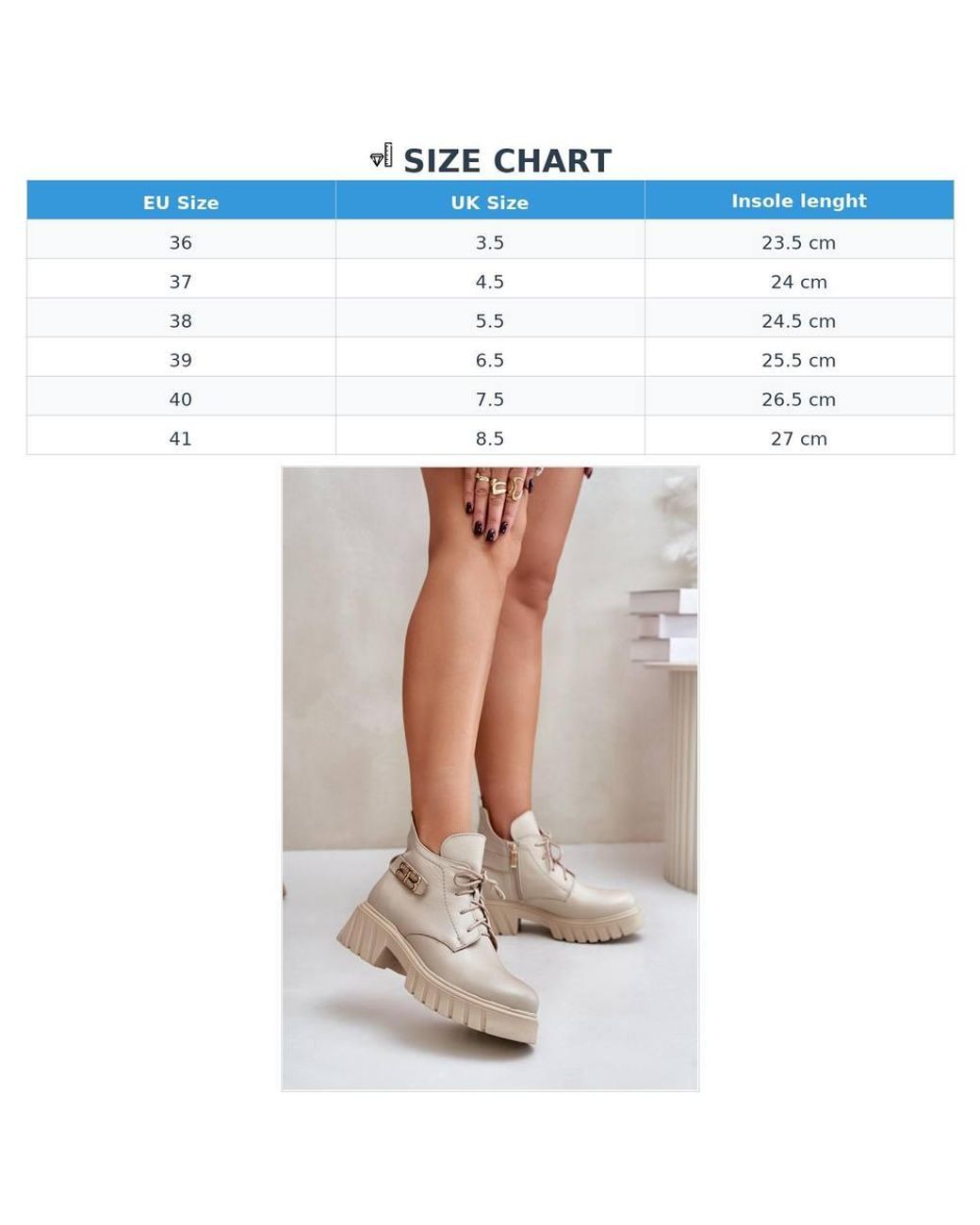 Love Lace Natural Winter Platform Round Toe Lace Up Boots