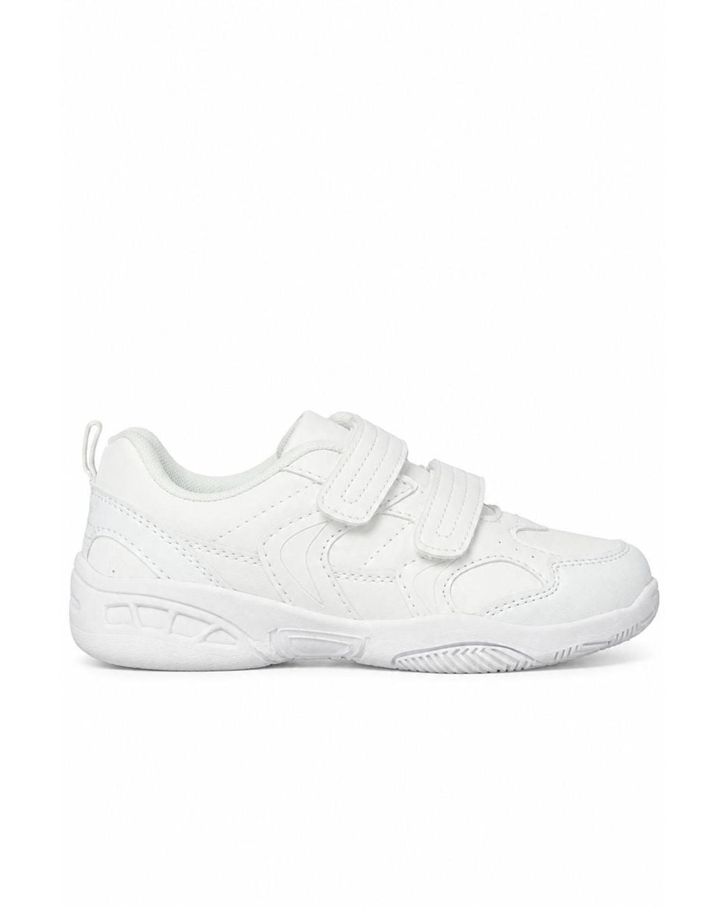 Spot on White Double Strap Sports School Trainers for men