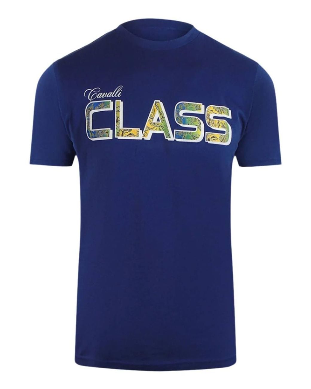 Roberto Cavalli Blue Short Sleeve T-Shirt for men