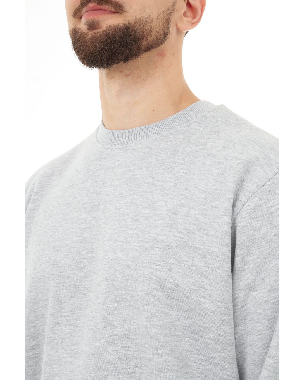 Smart Living White Polycotton Crewneck Sweatshirt for men