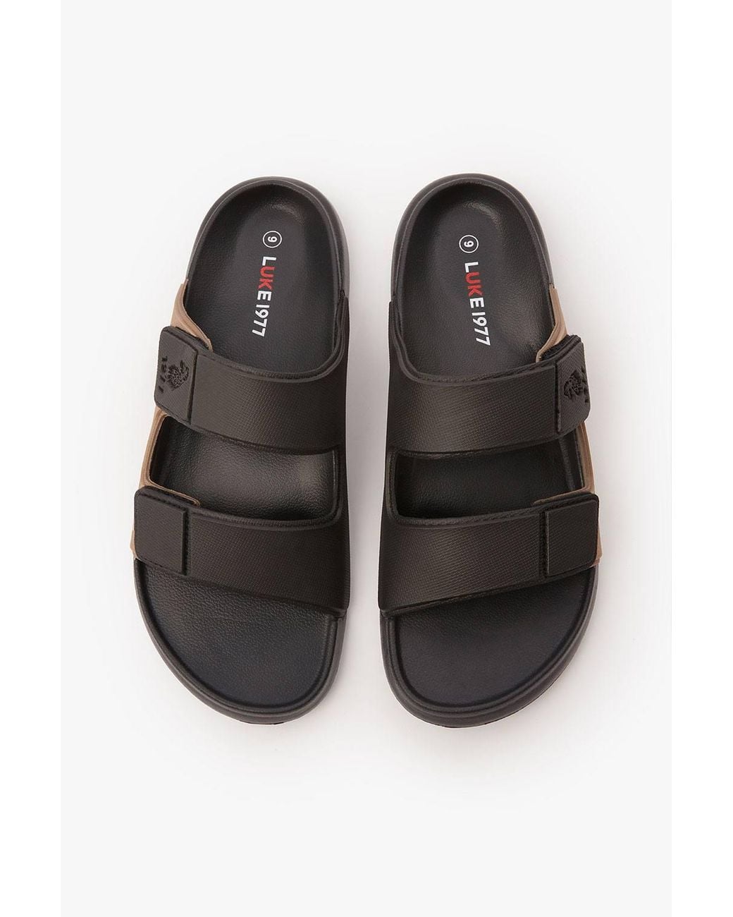 Luke 1977 Black Lisbon Double Strap Sandle for men
