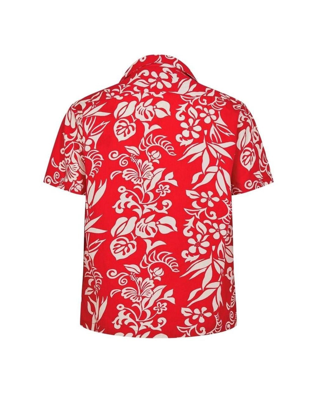 Replay Red Hawaiian Short-Sleeved Shirt for men