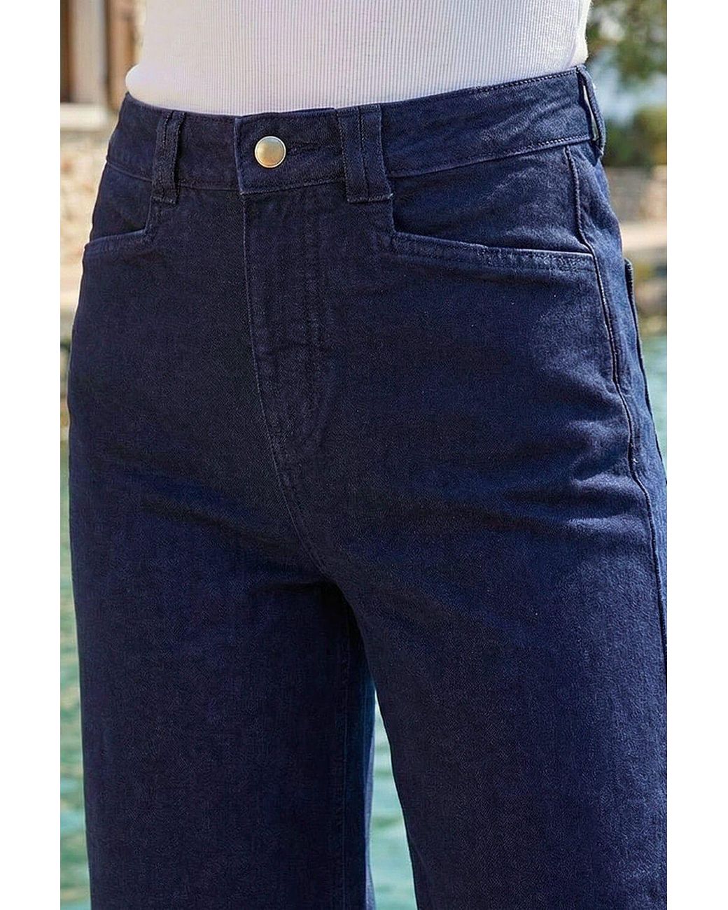 D.u.s.k Blue Denim Pocket Detail Wide Leg Culotte