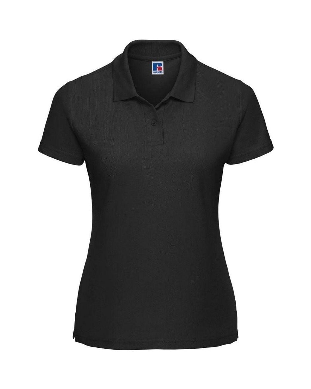 Russell Black Classic Plain Polycotton Polo Shirt