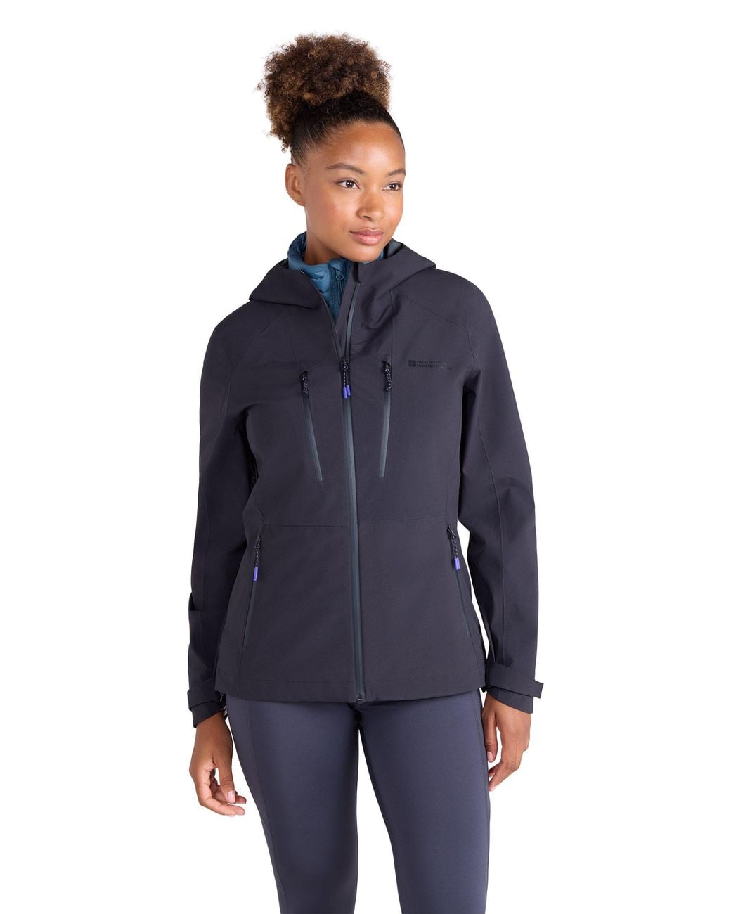 Mountain Warehouse Blue 'Rainstorm' Lightweight Breathable Comfy 2.5 Layer Waterproof Jacket