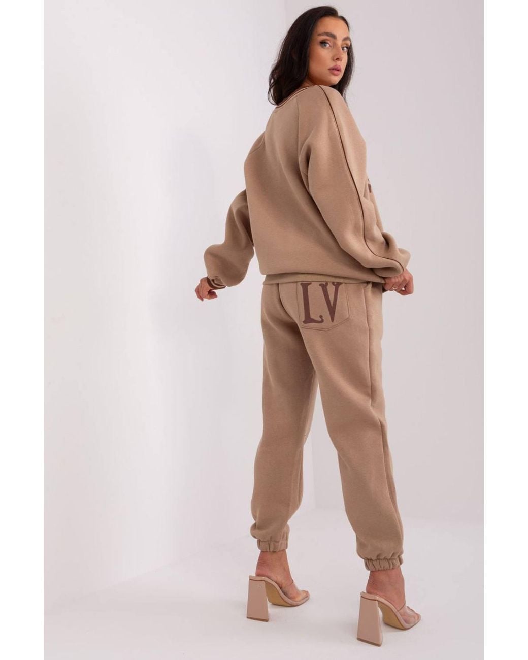 Love Lace Natural Cotton High Waisted V-Neck Hooded Tracksuit
