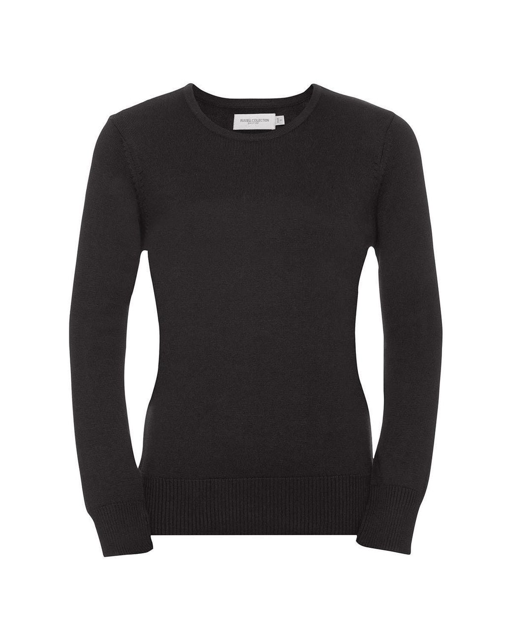 Russell Black Collection V-Neck Knitted Pullover Sweatshirt