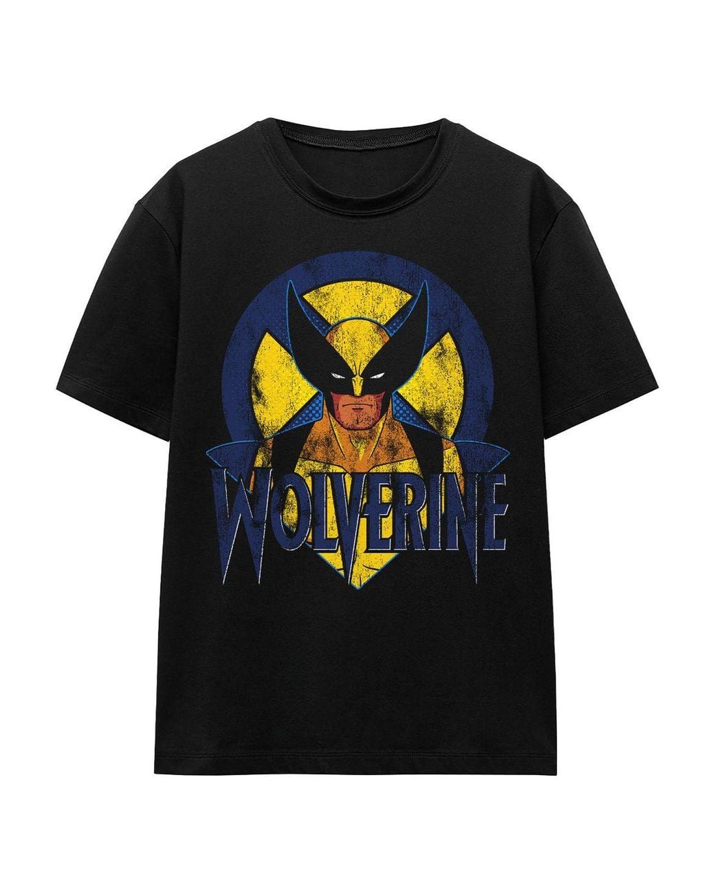 Marvel Blue Xmen Retro Wolverine T-Shirt