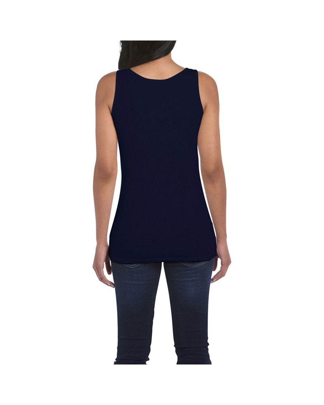 Gildan Blue Soft Style Tank Top Vest