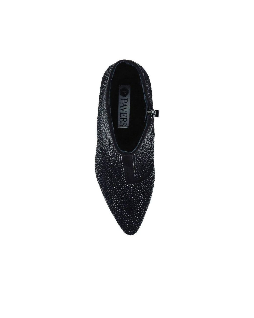 Pavers Black Cone-Heeled Smart Ankle Boots