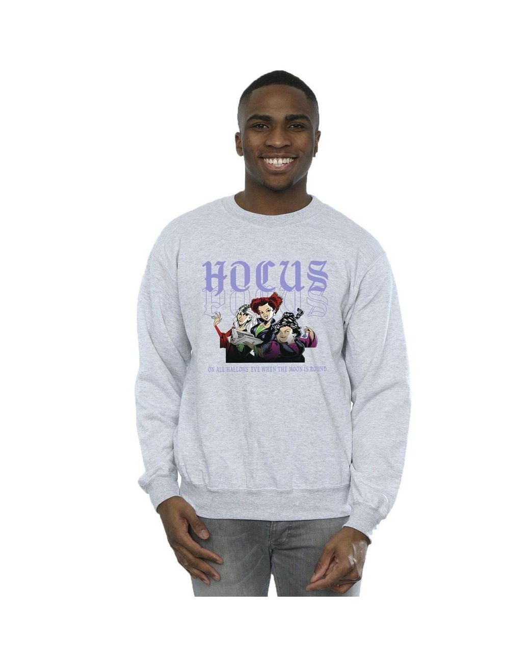 Disney Gray Hocus Pocus Hallows Eve Sweatshirt for men