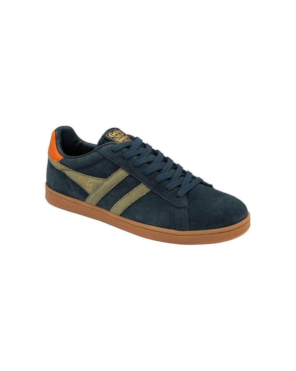 Gola Blue 'Equipe Suede Ii' Suede Lace-Up Trainers for men