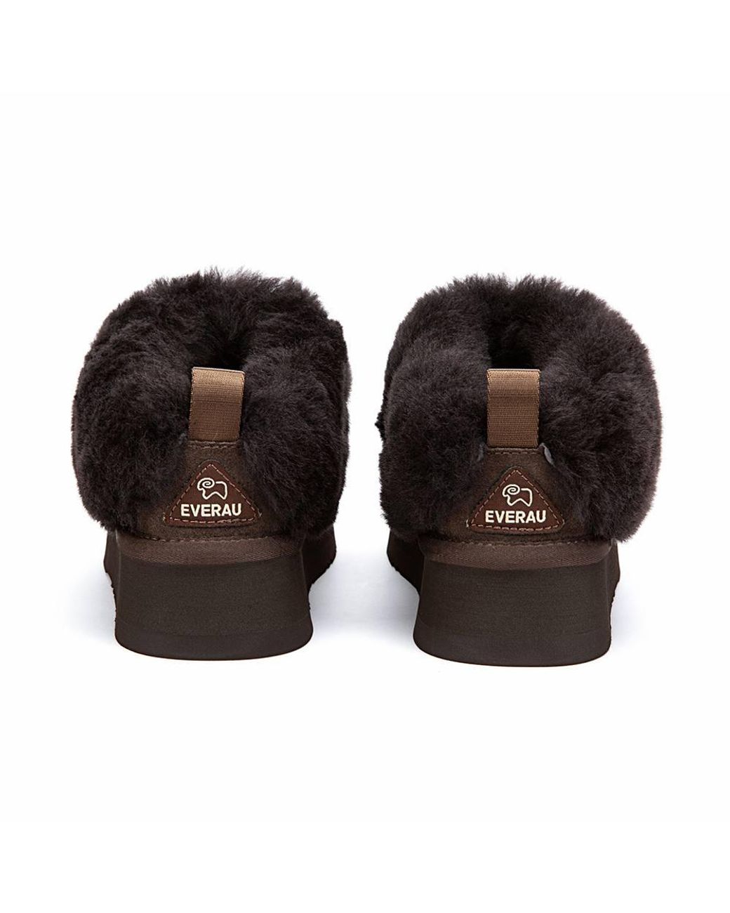 EverAu Australia Brown Sheepskin Wool Pulvara Slippers With Eva Sole