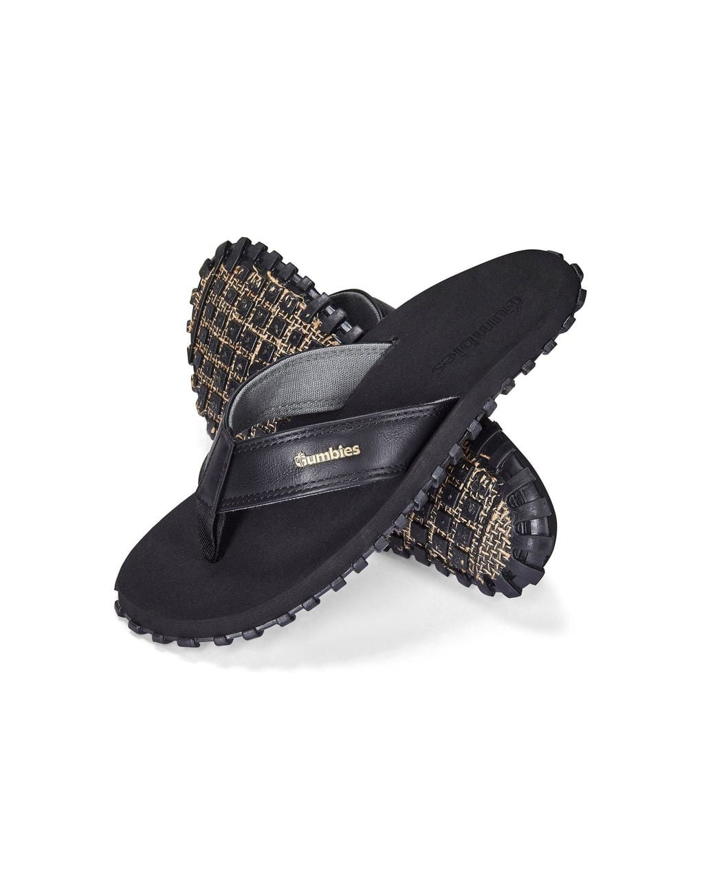 Gumbies Black Vegovert Flip-Flops