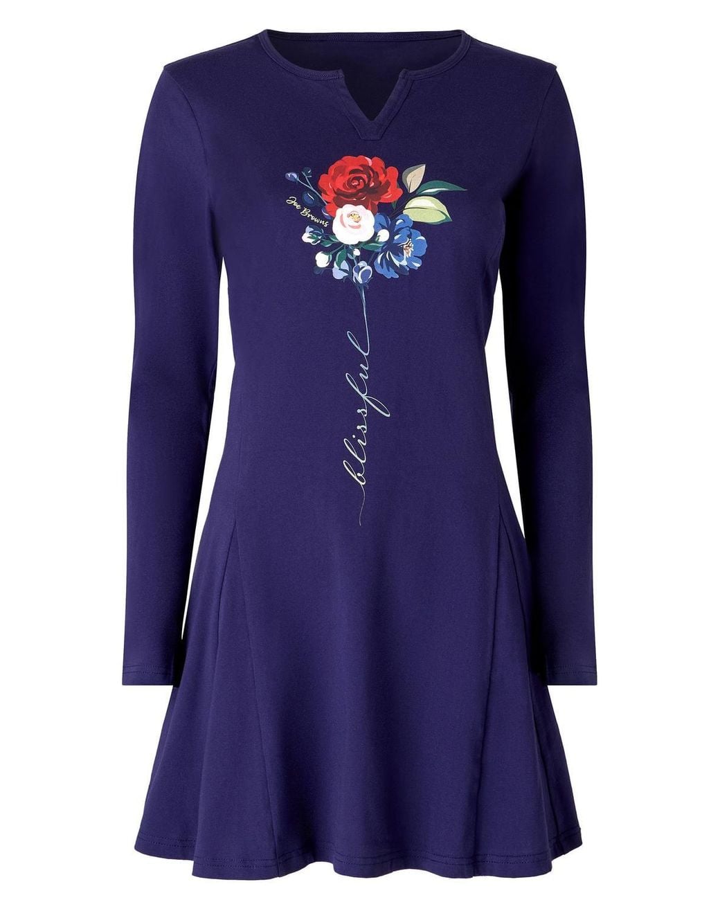 Joe Browns Blue Blissful Stem Flower Graphic Tunic Top