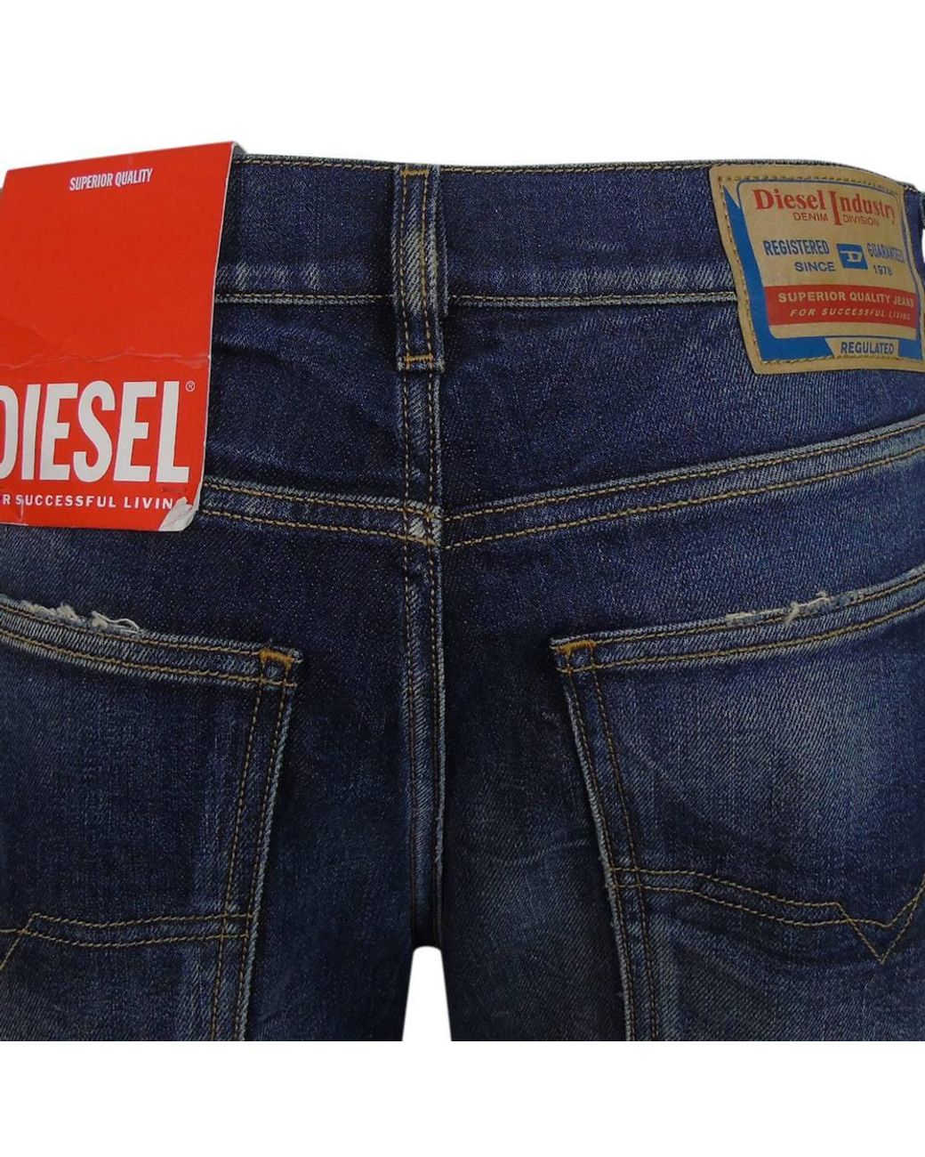 DIESEL Blue D-Sark Straight Leg Jeans for men