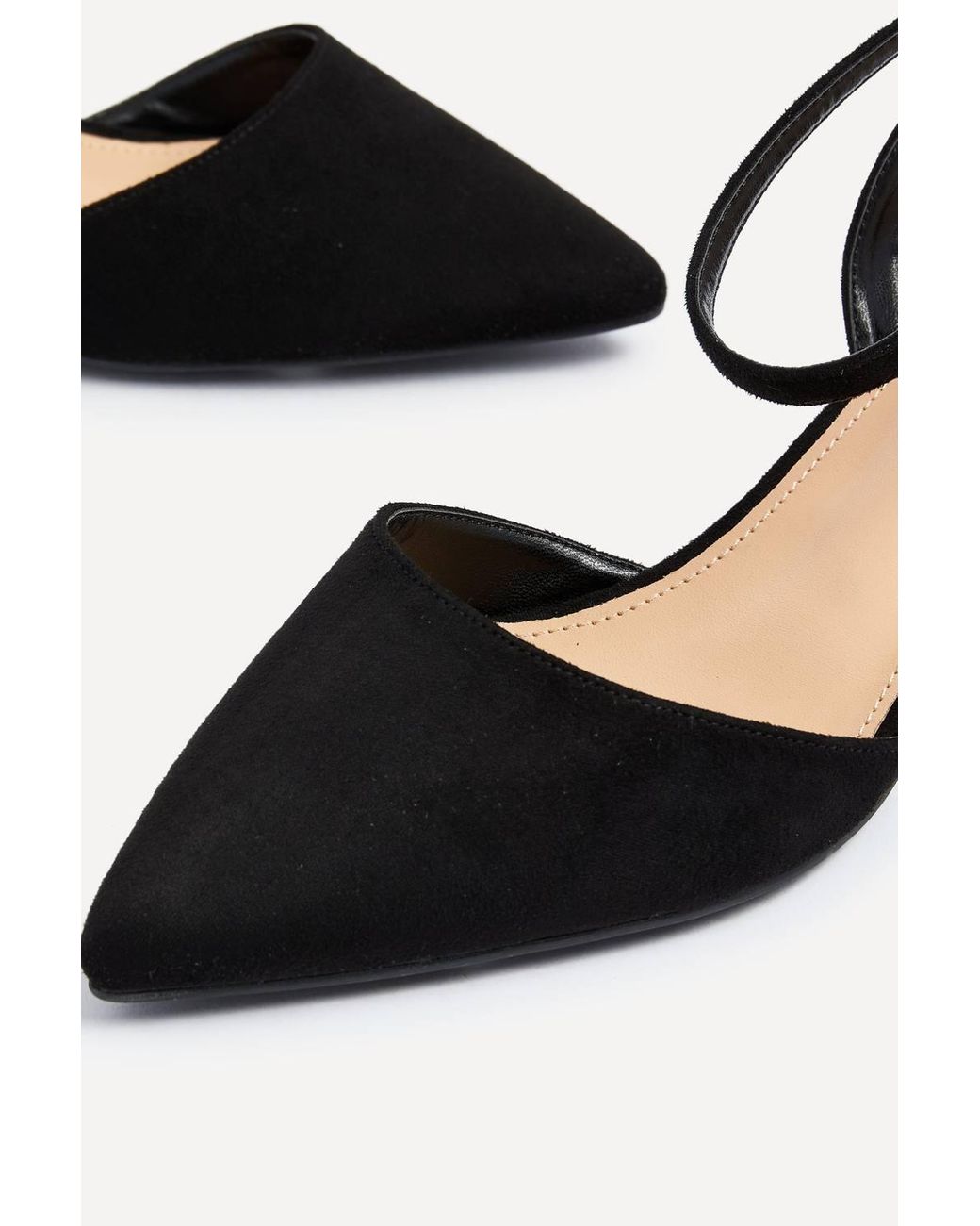 Linzi White Suzy Wide Fit Faux Suede Court Heel