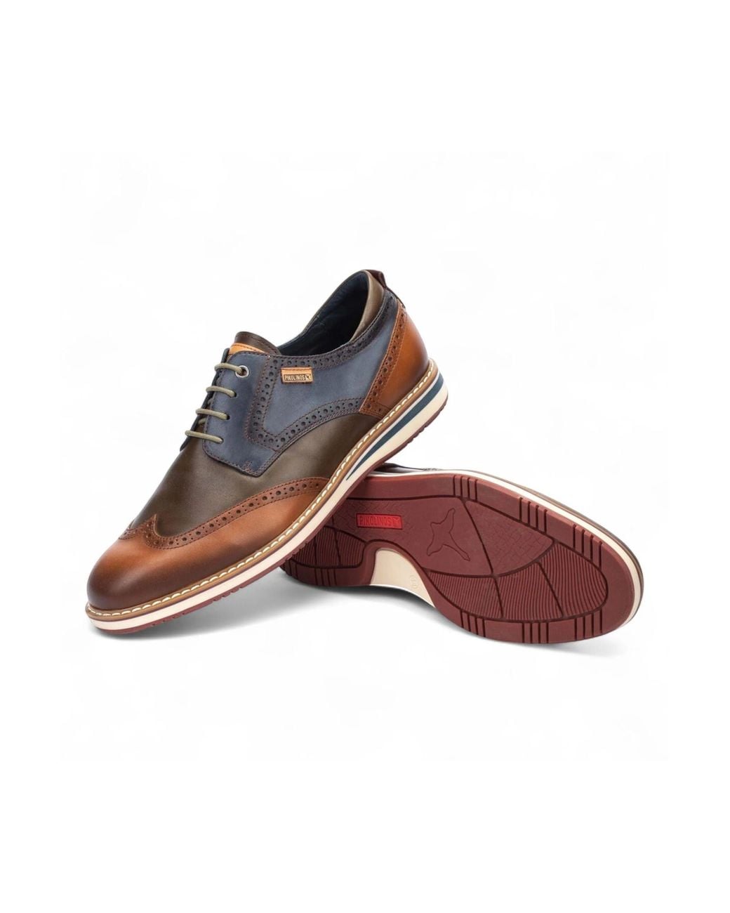 Infinity Leather Brown Pikolinos Leather Brogue Lace-Up Oxford Shoes for men