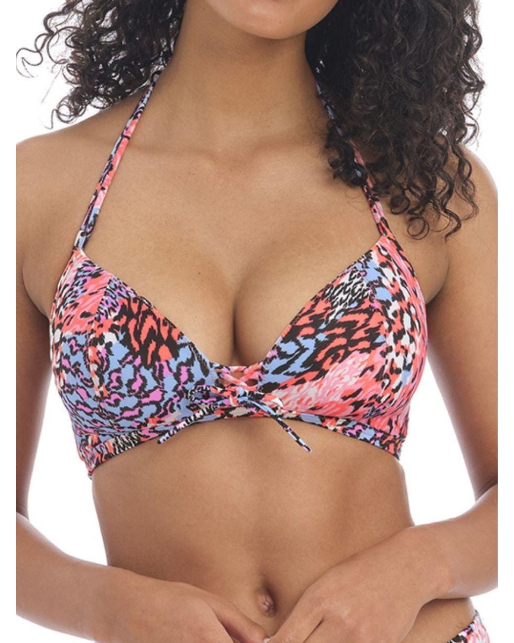 Freya Pink Serengeti Haze Non Wired Triangle Bikini Top
