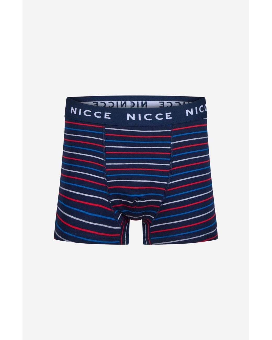Nicce London Blue 5-Pack Cotton Rich Boxer Briefs With Logo Waistband for men