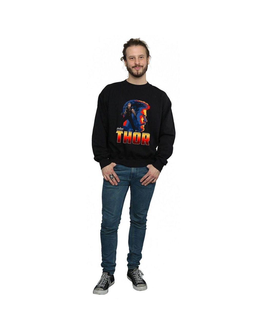 Marvel Black Avengers Infinity War Thor Character Sweatshirt for men