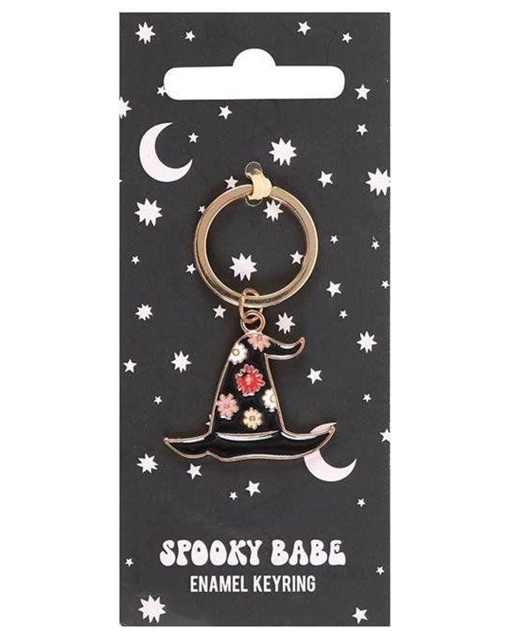 KDMD Black Spooky Babe Witch Hat Keyring