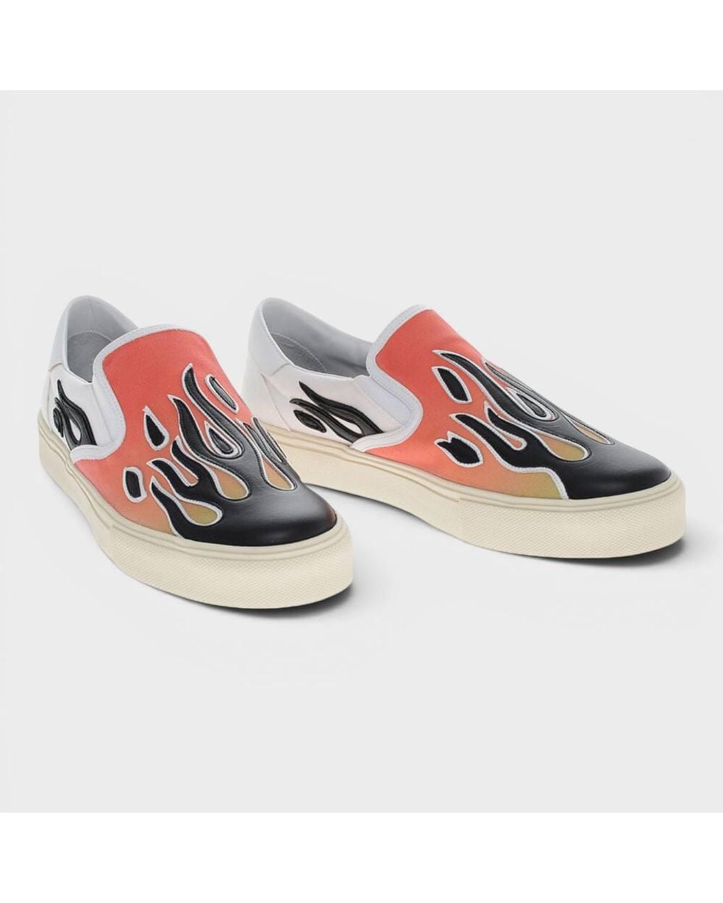 Amiri Multicolor Flame Canvas Slip-On Sneakers for men