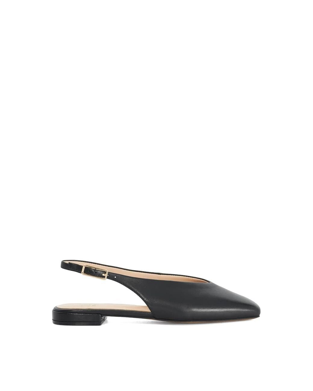 Dune Black 'Heartbeat' Leather Ballet Pumps