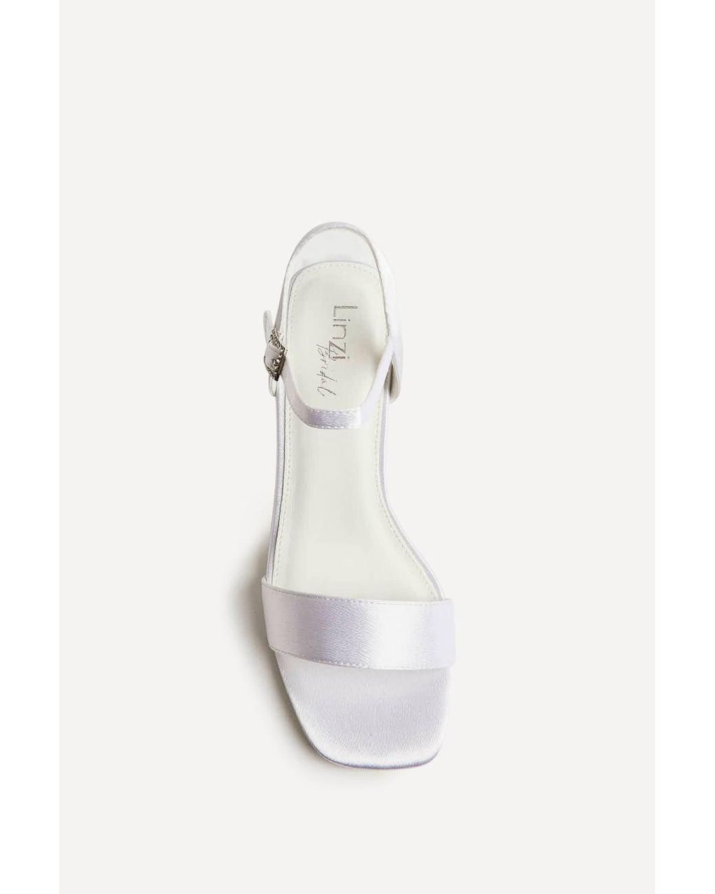 Linzi White Cherish Bridal Ivory Satin Heeled Sandals