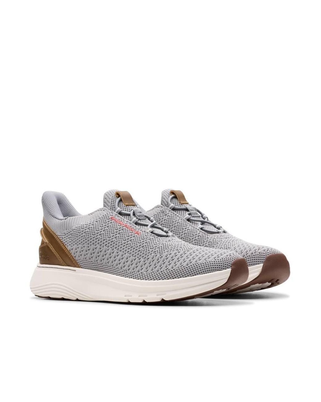 Clarks Gray Motion Trek Lo Knit Trainers, Walking for men