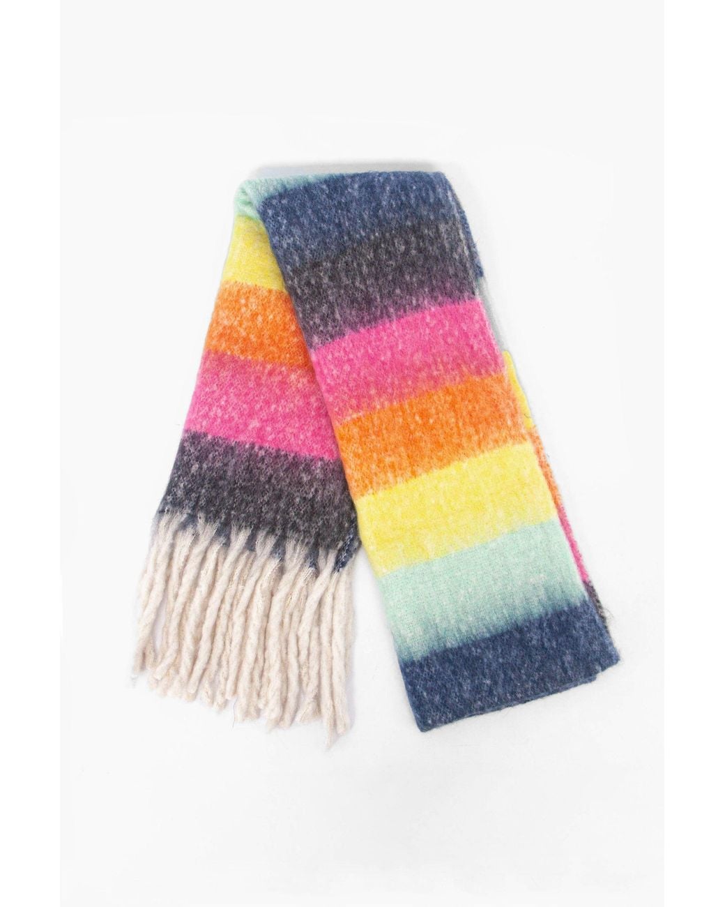 SARTA Multicolor Stripe Heavyweight Winter Scarf Multicoloured