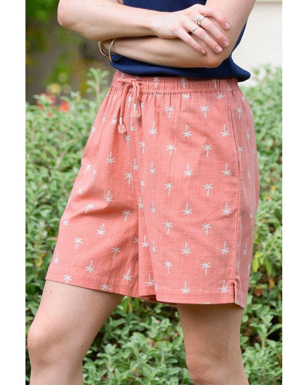 Kite Green Eype Slub Weave Shorts Coco Palm