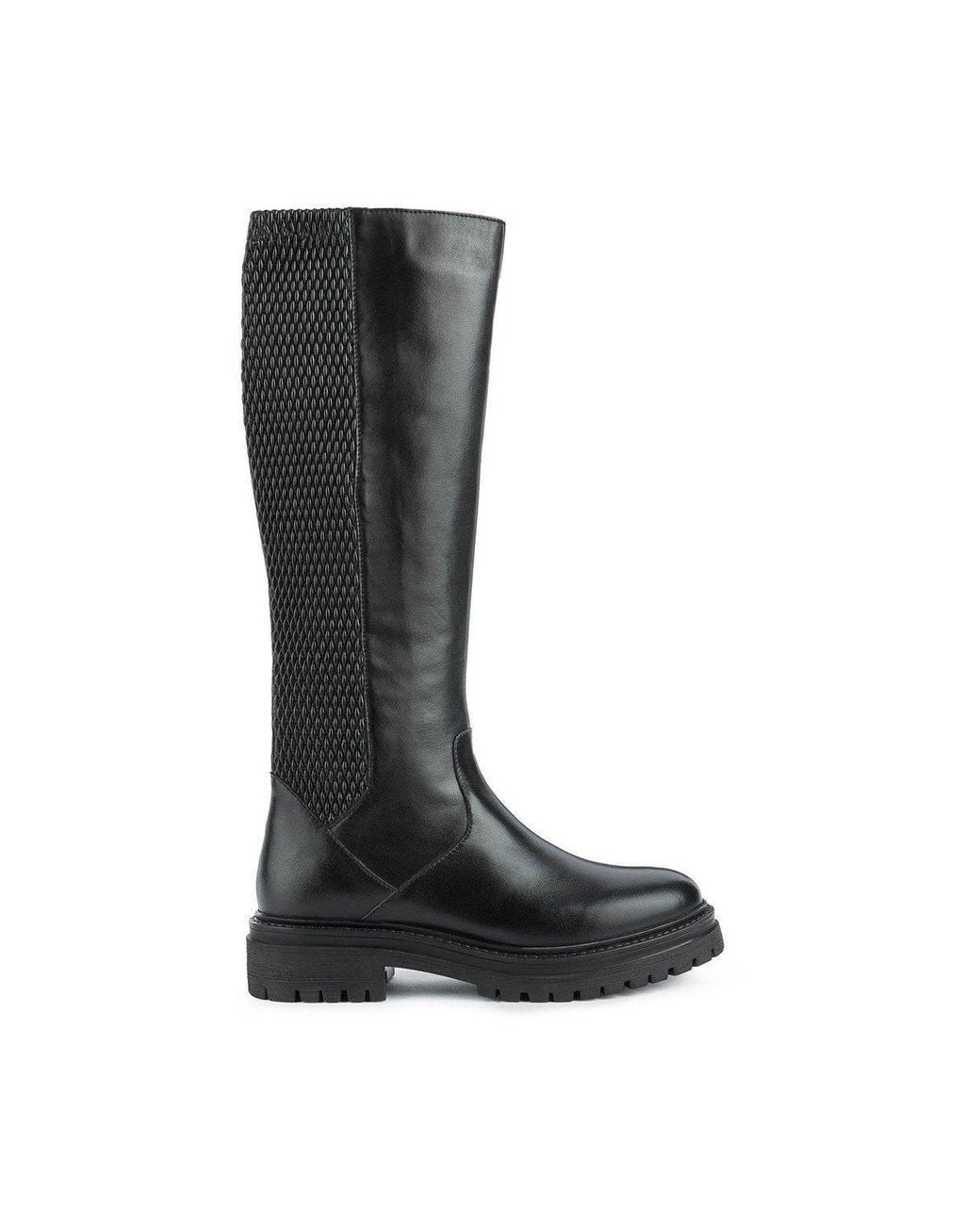 Geox Black 'D Iridea J' Leather Boots