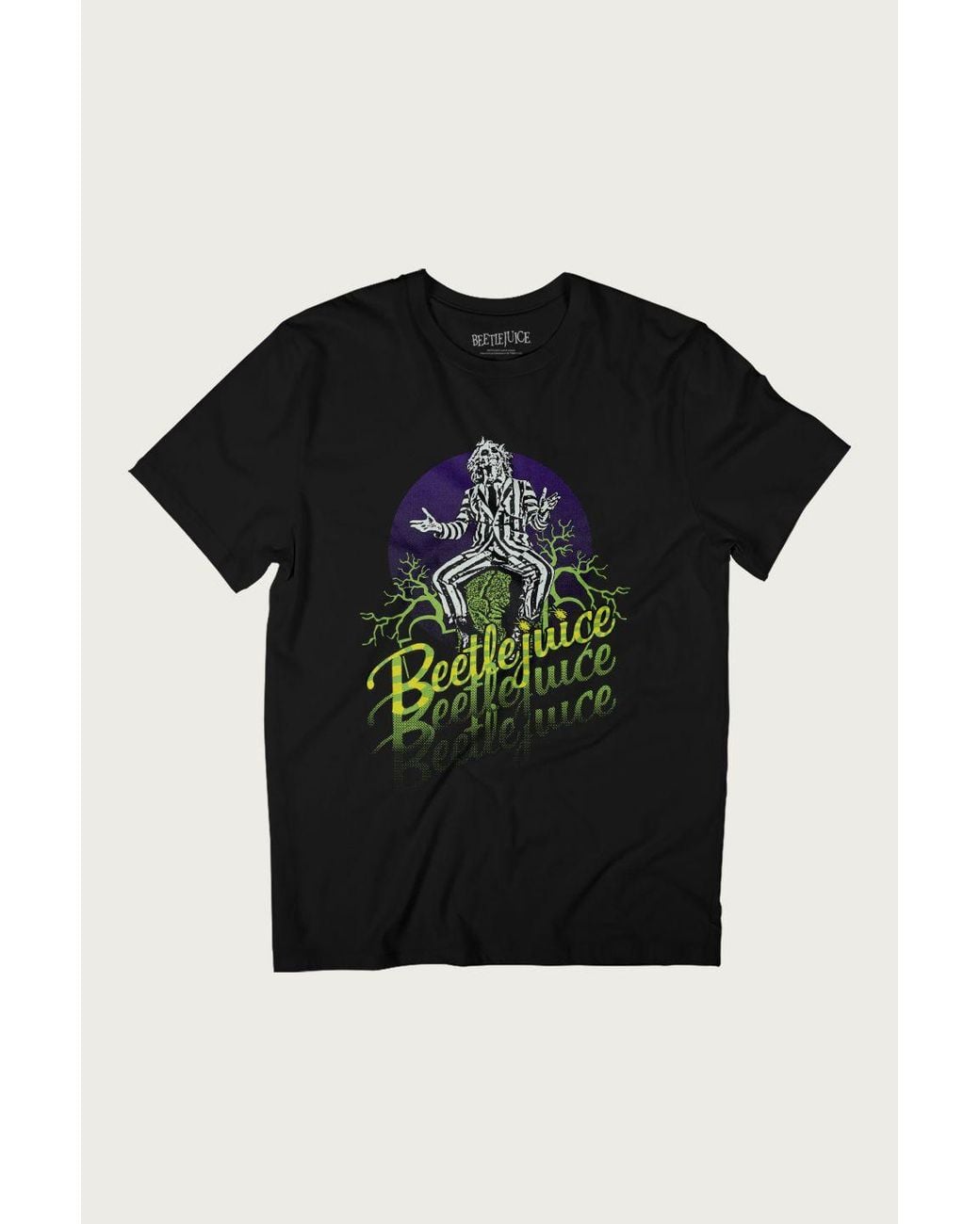 Beetlejuice Black Striped Suit T-Shirt for men