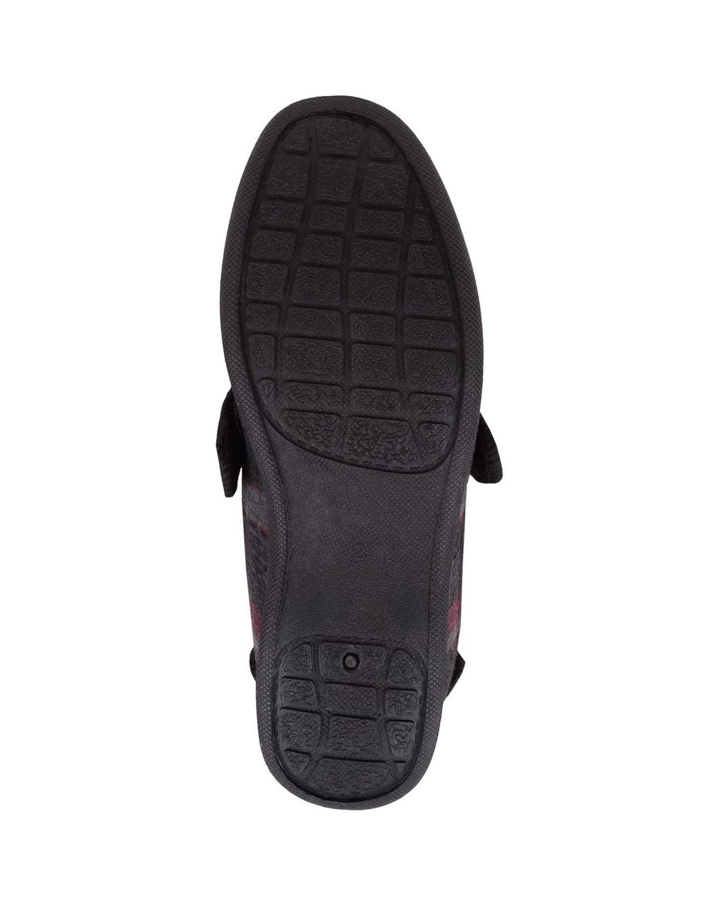 Absolute Footwear Blue Slip On Touch & Close Checked Winter Slipper With Wide Opening for men
