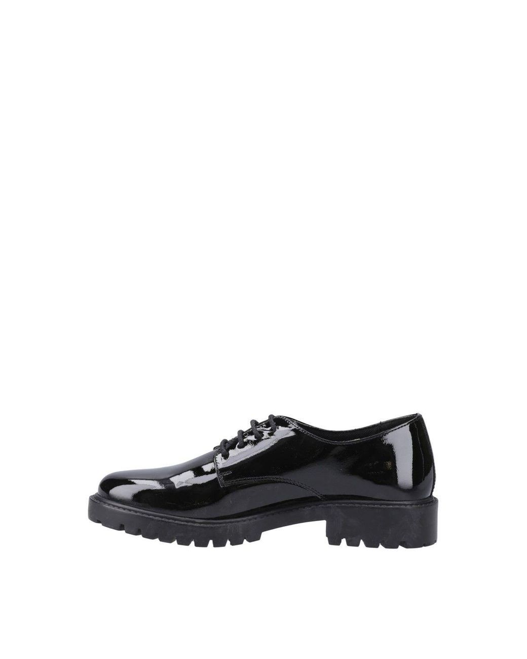 Hush Puppies Black Aubrey Lace Up Patent Senior