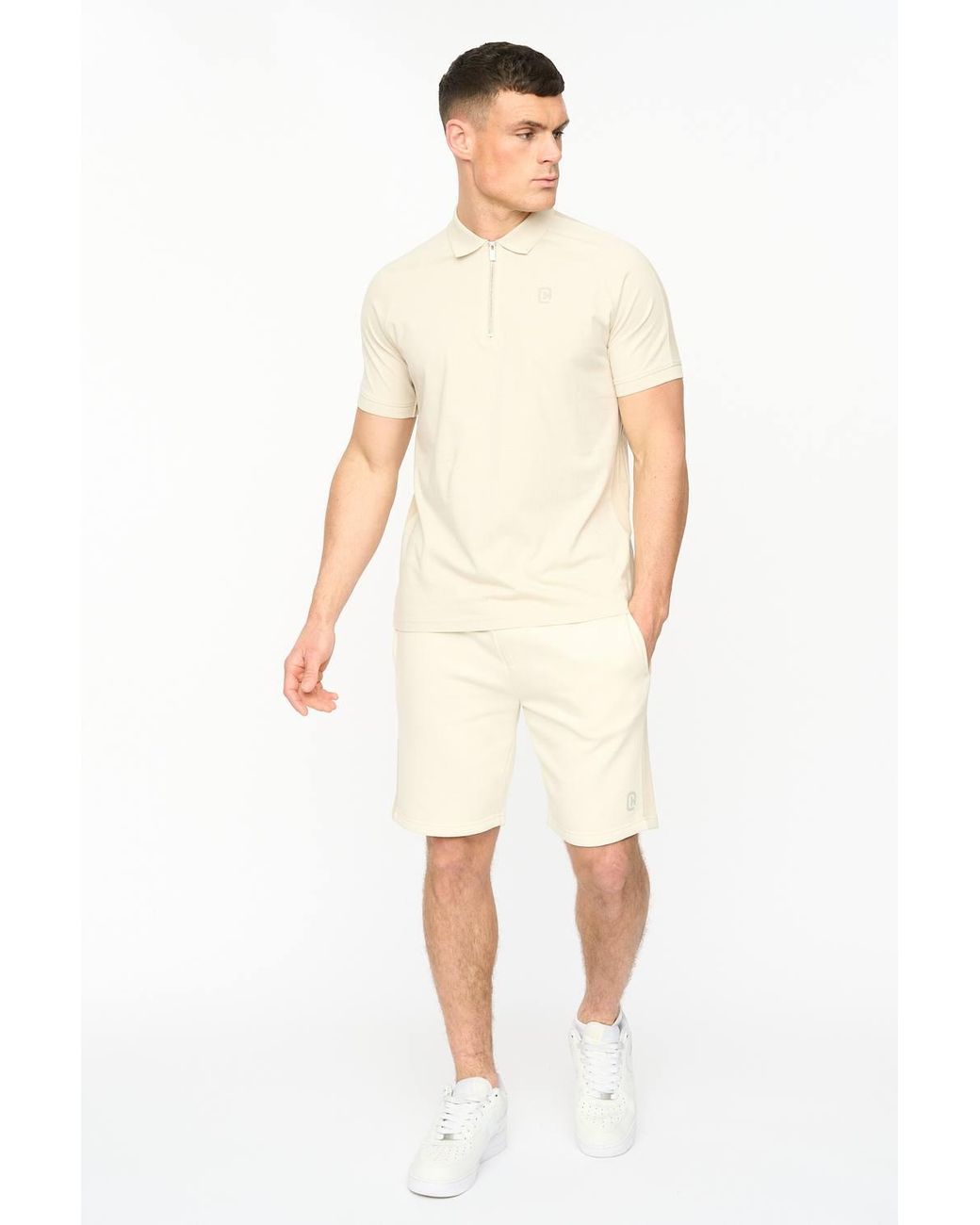Crosshatch Natural Cresswill Classic Cotton Polo Shirt for men