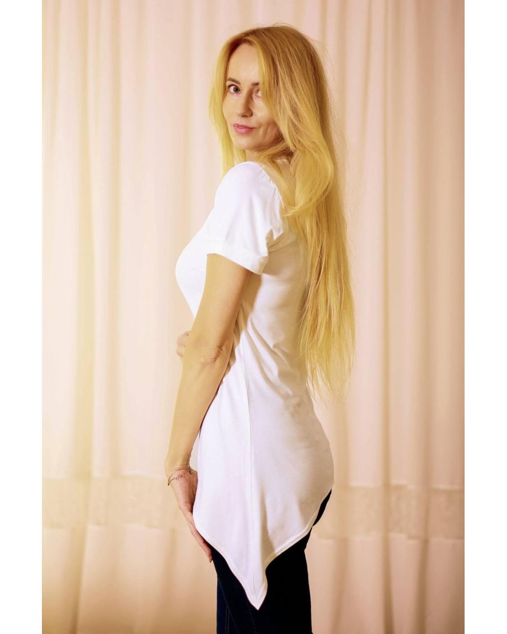 Love Lace Blue Aria V Neck Short Sleeve Breathable Blouse