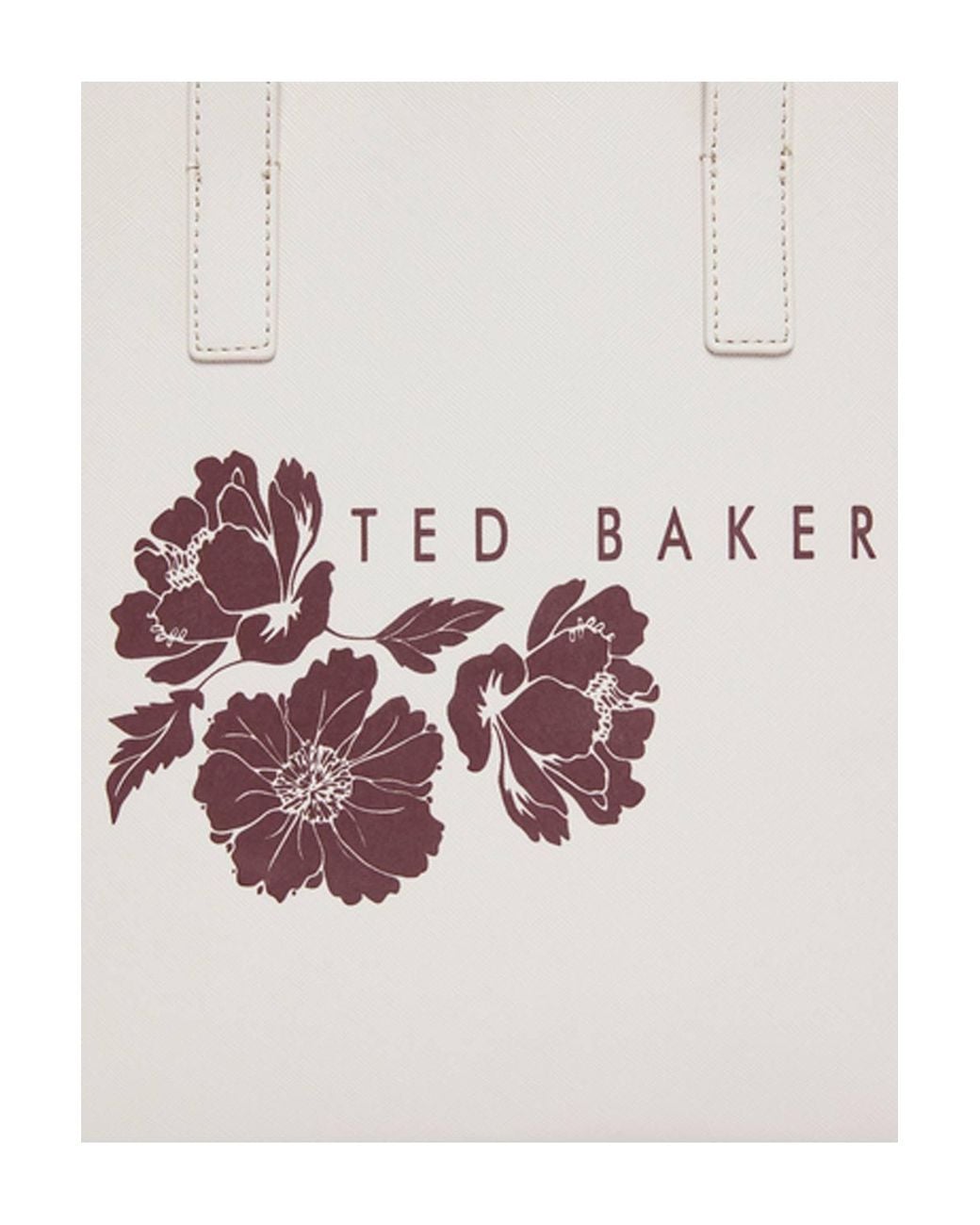Ted Baker White Ripcon Floral Graphic Small Icon Bag Pl