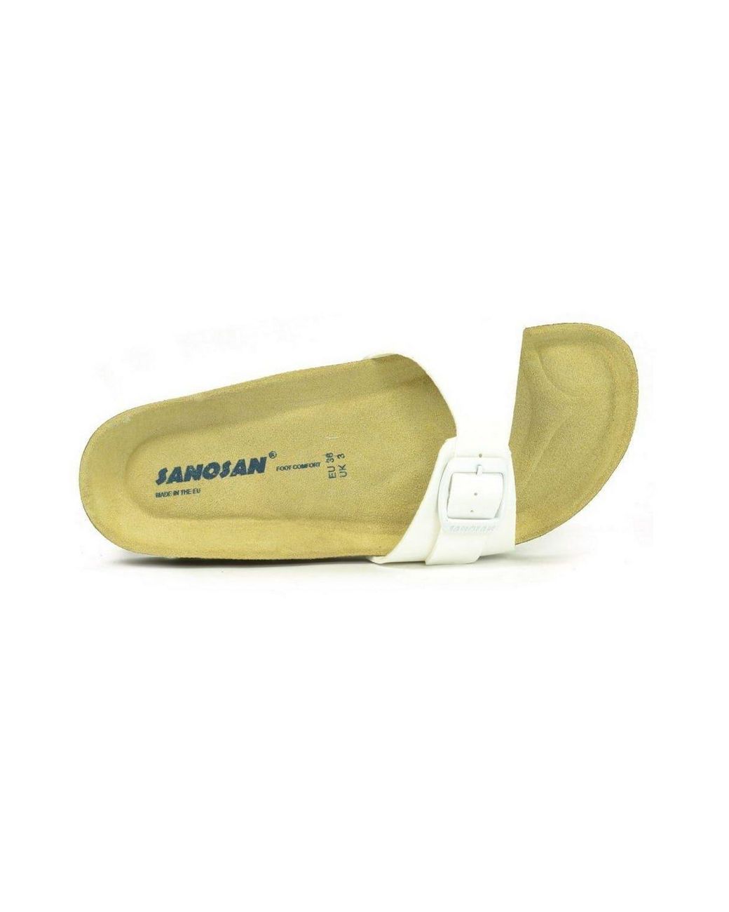 Sanosan White Malaga Lacquered Sandals