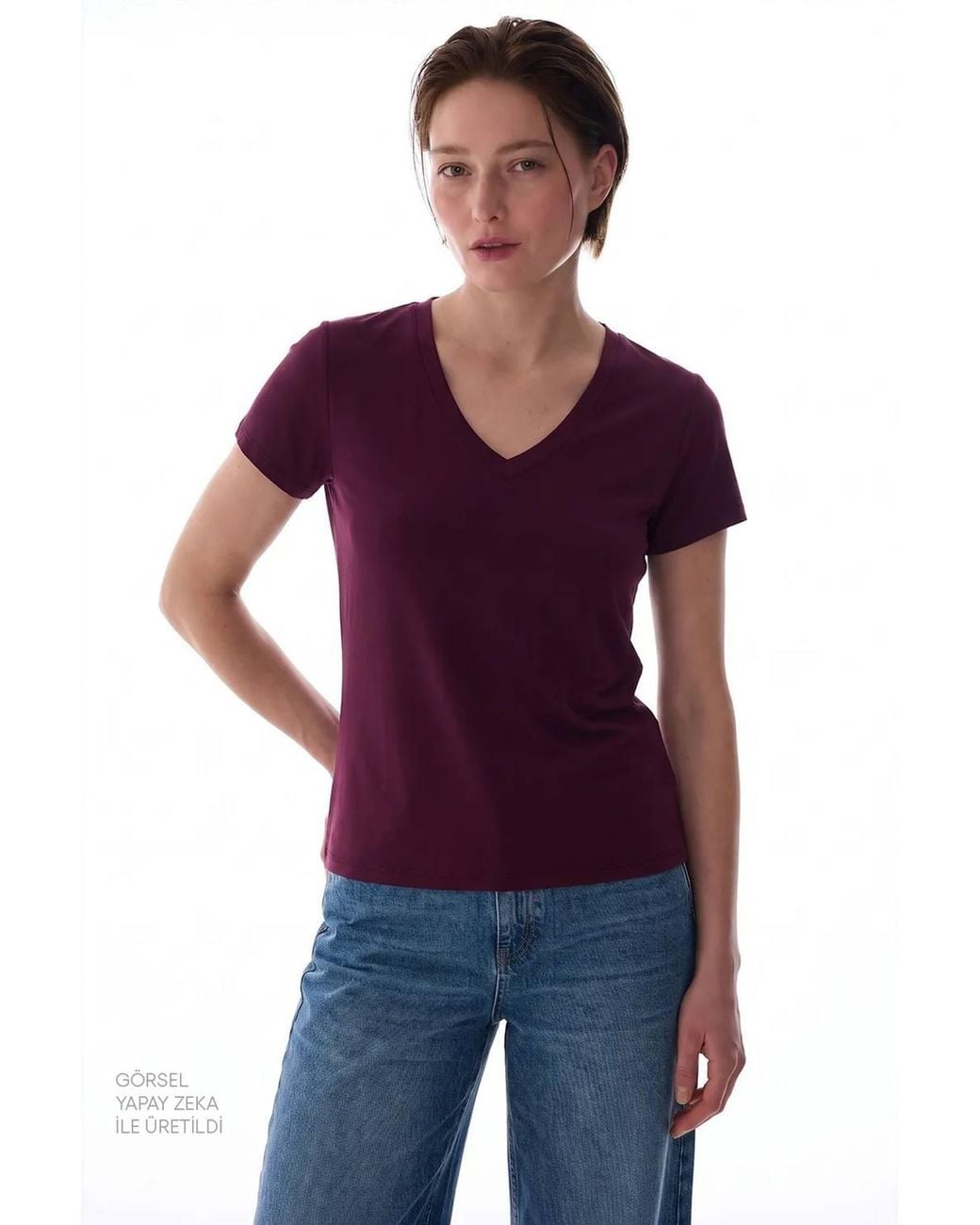 Penti Purple Modal V-Neck T-Shirt