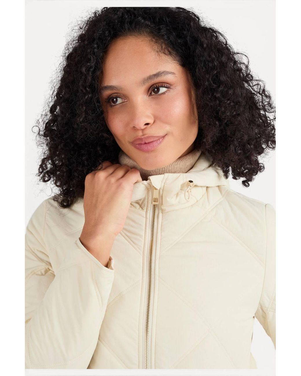 DAMART Natural Quilted Hooded Parka